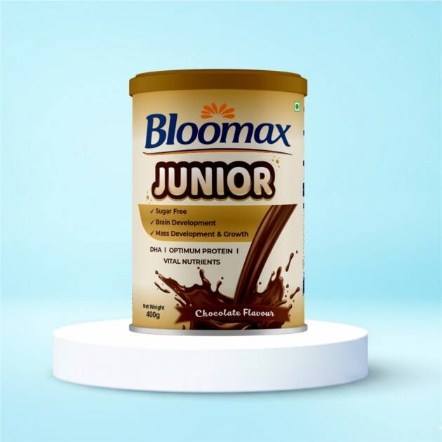 2. Bloomax Junior – Advanced Nutrition for Kids 2+ Years (Chocolate Flavour)