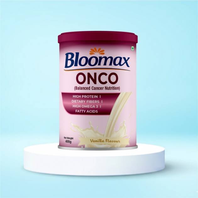 7. Bloomax ONCO – Balanced Cancer Nutrition (Vanilla Flavour)